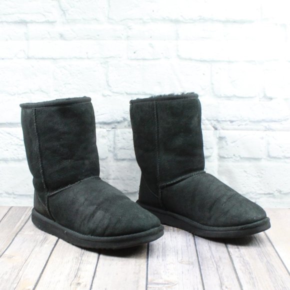 UGG Suede Sheepskin Insulated Winter Boot Size W 9 - Picture 3 of 9